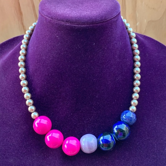 LGBTQ & Pride Rainbow Chunky Necklace from Recycled Materials - Picture 6 of 8